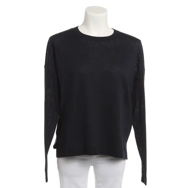 Pullover, in Navy, Baumwolle, Closed