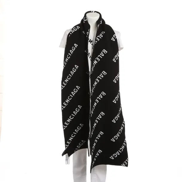 Schal, in Schwarz, Wolle, Balenciaga