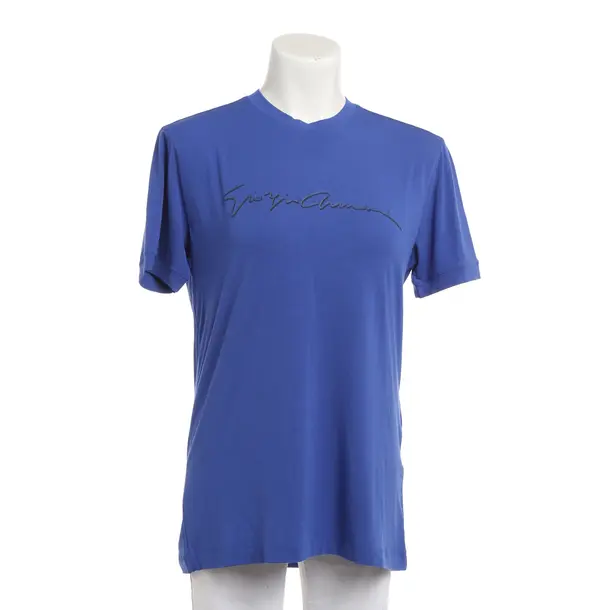 T-Shirt, in Blue, Viscose, Giorgio Armani