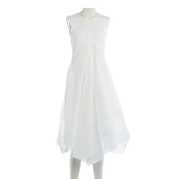 Dress, in White, Polyester, High Use