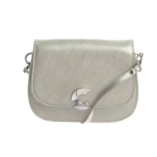 Cross Body Bag, in Silver, Leather, Coccinelle