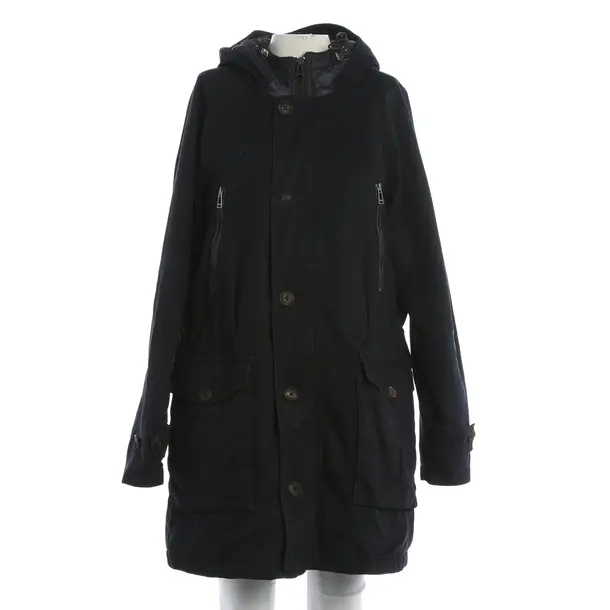 Mid-Season Jacket, in Navy, Cotton, Windsor