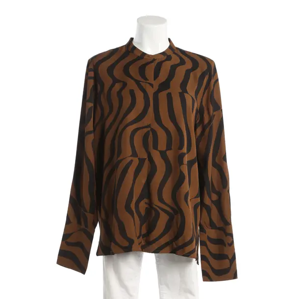 Blouse, in Brown, Viscose, Closed