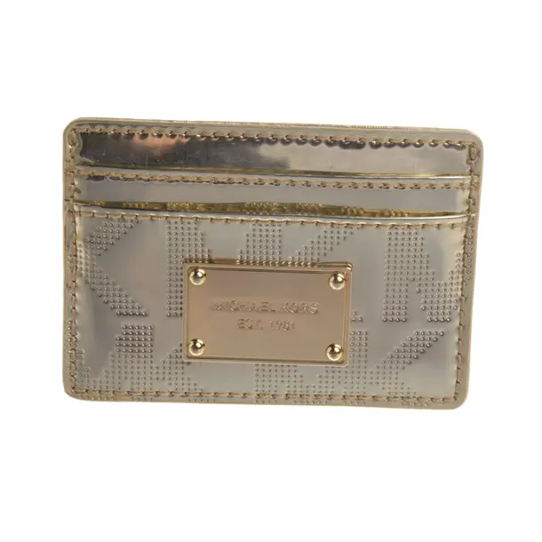 Card Holder, in Gold, Leather, Michael Kors