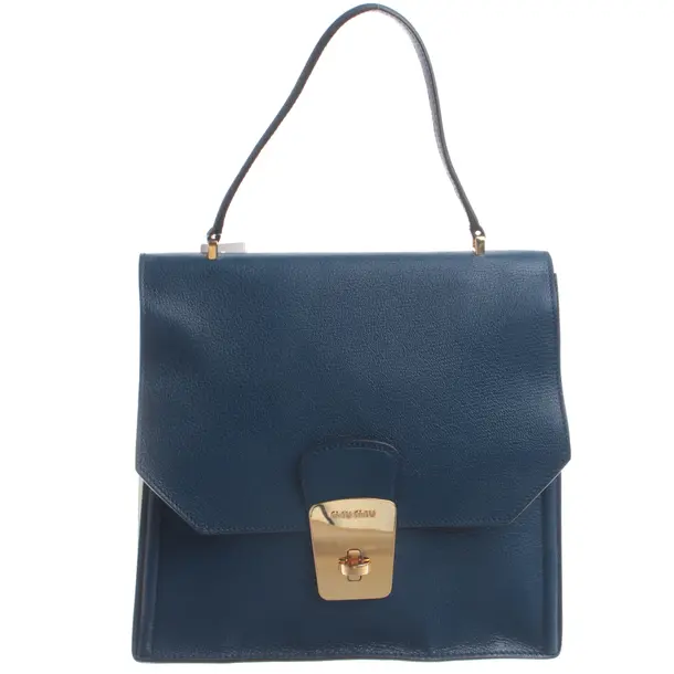 Handtasche, in Navy, Leder, Miu Miu