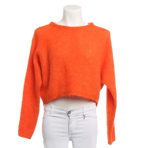 Pullover, in Dunkelorange, Wolle, American Vintage