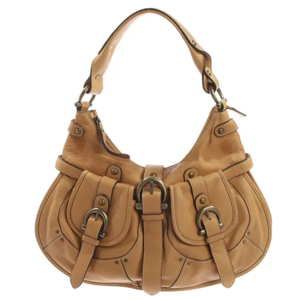 Schultertasche, in Hellbraun, Leder, Coccinelle