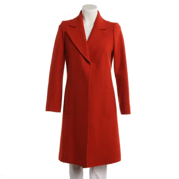 Mid-Season Coat, in Orange, Wool, Marc Cain