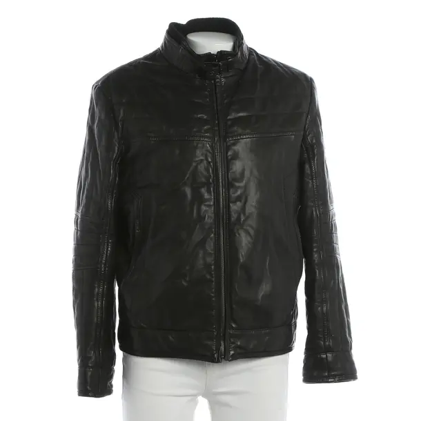 Lederjacke, in Schwarz, Leder, Hugo Boss Black Label