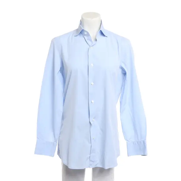 Bluse, in Hellblau, Baumwolle, Finamore 1925