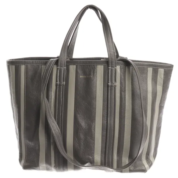 Shopper Bag, in Gray, Leather, Balenciaga