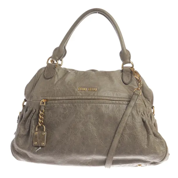 Handtasche, in Grün, Leder, Miu Miu