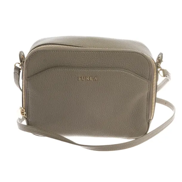 Shoulder Bag, in Gray, Leather, Furla