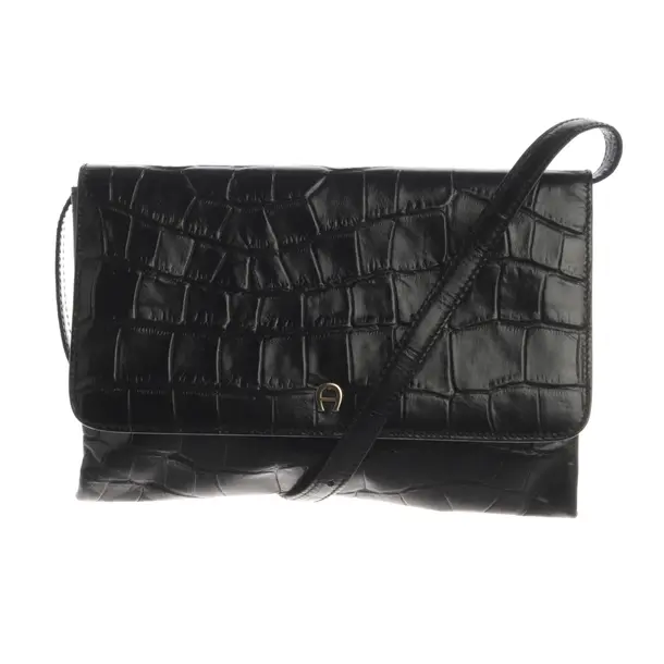 Umhängetasche, in Schwarz, Leder, Aigner