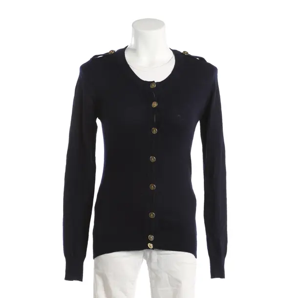 Strickjacke, in Navy, Wolle, Mulberry