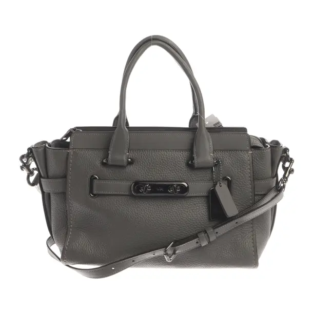 Handtasche, in Grau, Leder, Coach
