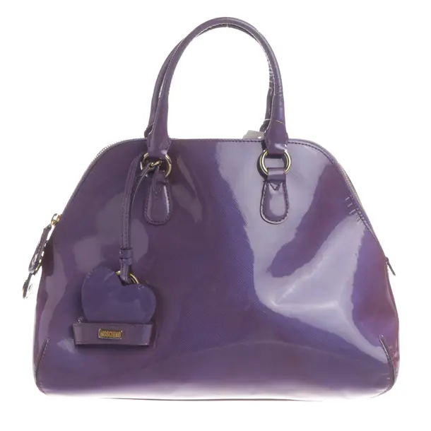 Handbag, in Purple, Leather, Moschino
