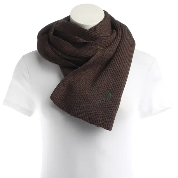 Scarf, in Dark Brown, Cotton, Polo Ralph Lauren