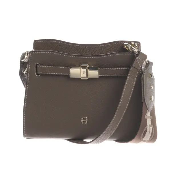 Schultertasche, in Braun, Leder, Aigner