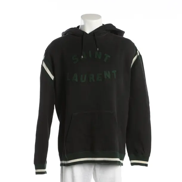Hoodie, in Dunkelgrau, Baumwolle, Saint Laurent