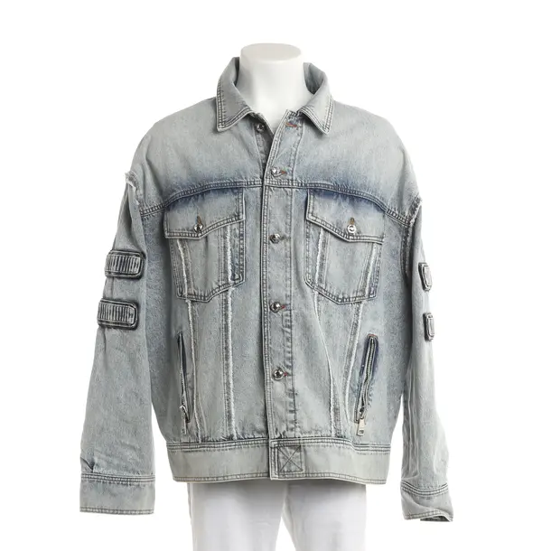 Jeansjacke, in Hellblau, Baumwolle, Balmain