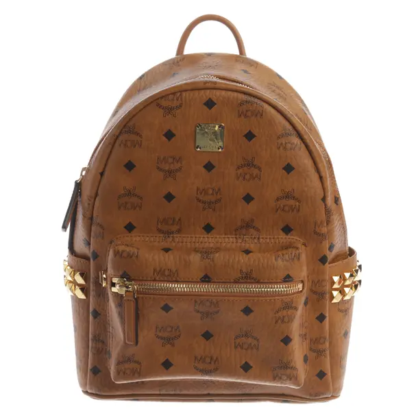 Rucksack, in Hellbraun, Leder, MCM