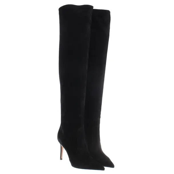 Overkneestiefel, in Schwarz, Gianvito Rossi