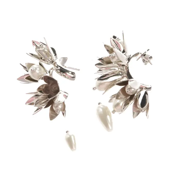 Ohrringe, in Silber, Metall (metallisch, metallisiert), Simone Rocha