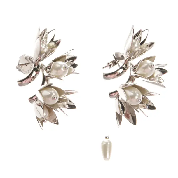 Ohrringe, in Silber, Metall (metallisch, metallisiert), Simone Rocha