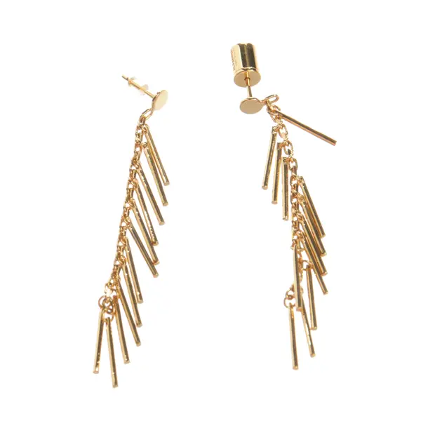 Ohrringe, in Gold, Metall (metallisch, metallisiert), Jil Sander