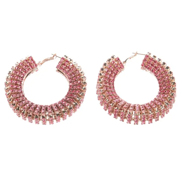 Ohrringe, in Hellrosa, Metall (metallisch, metallisiert), Magda Butrym