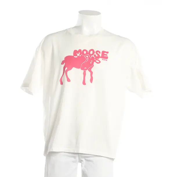 T-Shirt, in White, Cotton, Bode