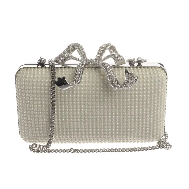 Evening Bag, in Beige, Other Material, self-portrait