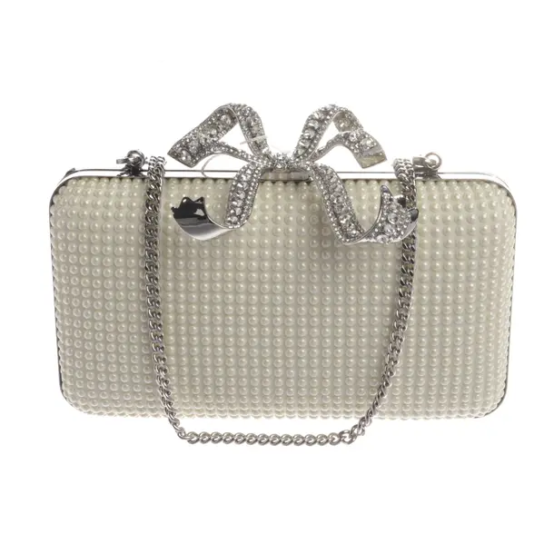 Evening Bag, in Beige, Other Material, self-portrait