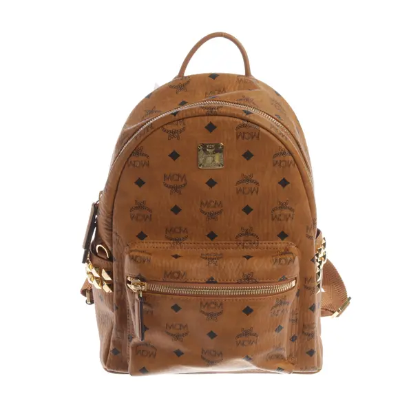 Zaino, in Marrone chiaro, Pelle, MCM