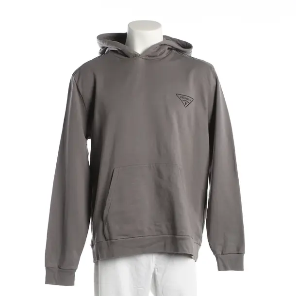 Hoodie, in Grau, Baumwolle, Prada
