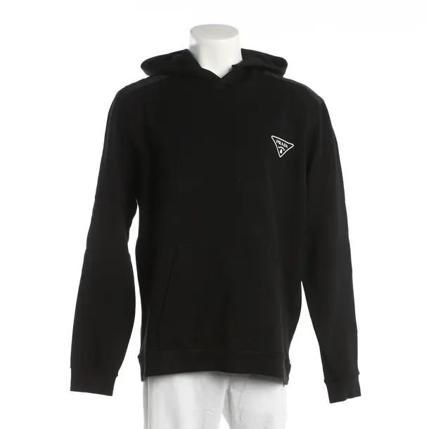 Hoodie, in Schwarz, Baumwolle, Prada