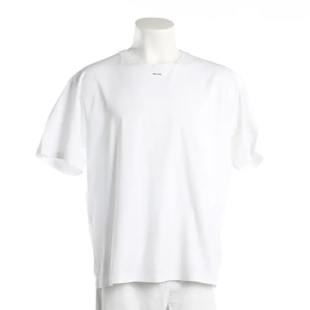 Maglietta, in Bianco, Cotone, Prada