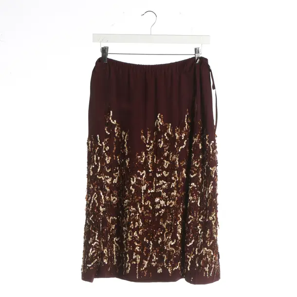 Skirt, in Bordeaux, Silk, Dries van Noten