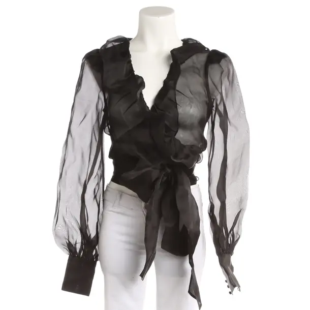 Blouse, in Black, Silk, Rebecca Vallance