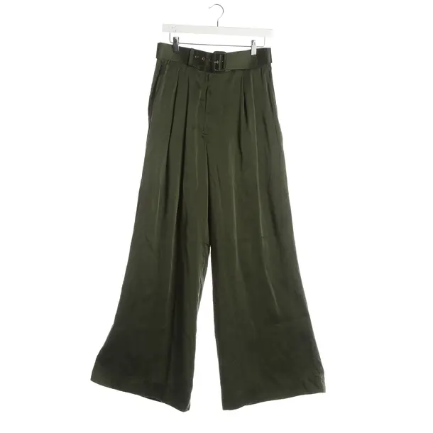 Pants, in Green, Silk, Zimmermann