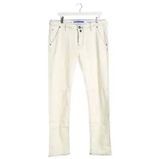 Slim Fit Jeans, in Cream, Cotton, Jacob Cohen