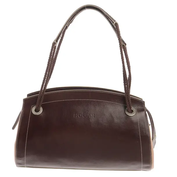 Schultertasche, in Bordeaux, Leder, Hogan