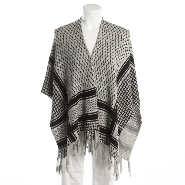 Poncho, in Hellgrau, Wolle, Frogbox