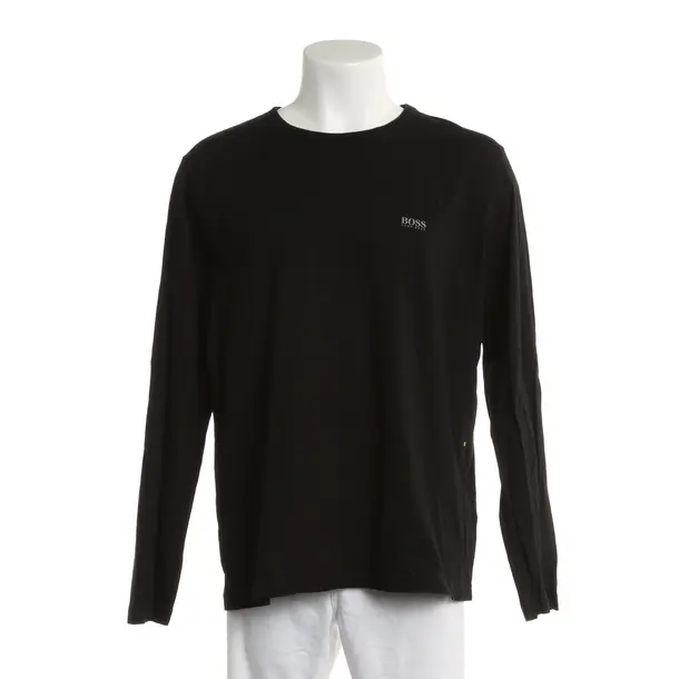 Long Sleeve Shirt, in Black, Cotton, Hugo Boss Green