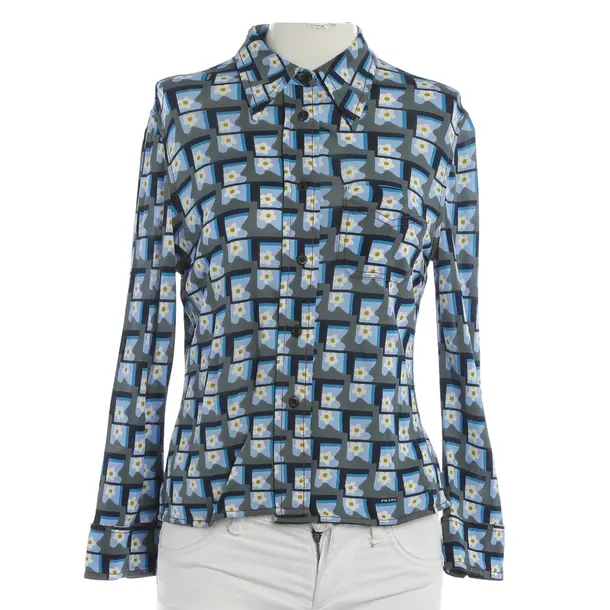 Bluse, in Mehrfarbig, Baumwolle, Prada