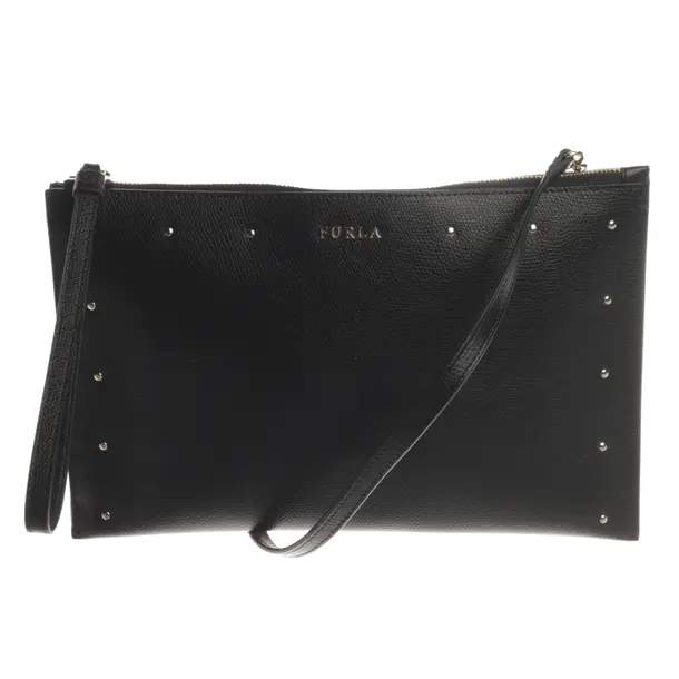 Schultertasche, in Schwarz, Leder, Furla