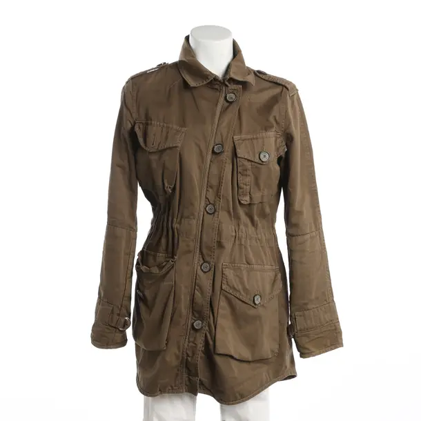 Mid-Season Jacket, in Brown, Cotton, Closed