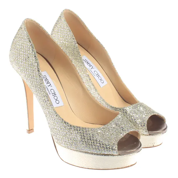 Peeptoes, in Silber, Jimmy Choo