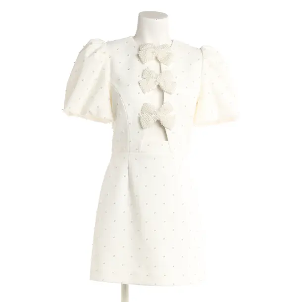 Cocktail Dress, in White, Polyester, Rebecca Vallance